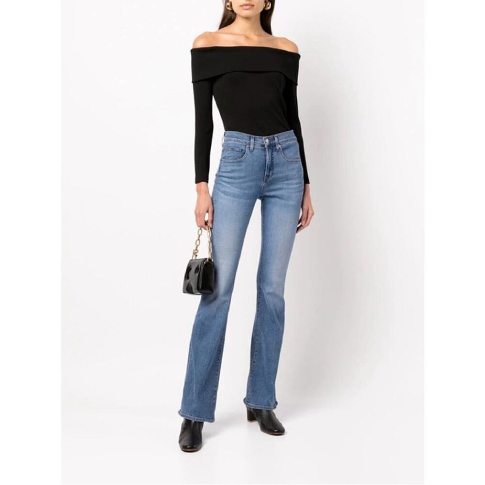 Veronica‎ Beard Fawsett Off the Shoulder Top in Black est sz S